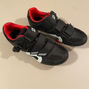Peloton Black and Red Cycling Shoes